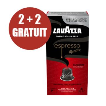 Lavazza Espresso MAESTRO CLASSICO 100% ARABICA capsules pour nespresso (10pc ) - DLC 30-05-2024